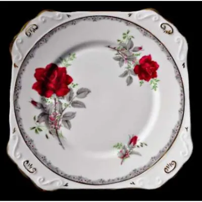 Buy Royal Stafford Roses To Remember Square Cake Plate • 4.99£