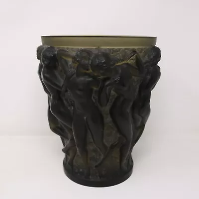 Buy Rene Lalique Topaz Glass Bacchantes Vase • 22,550£
