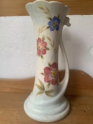 Buy Signed E Radford Vase Hand Painted Floral Pattern  Height - Damaged • 8.99£