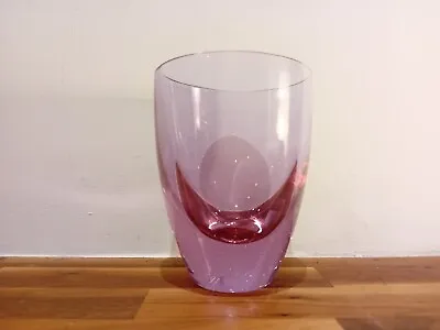 Buy Vintage Caithness Amethyst Violet Glass Vase Heavy Base • 14£