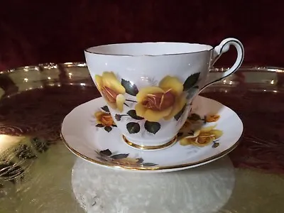 Buy Queen Anne Teacup & Saucer Fine Bone China, Made In England Royal Roses. • 7.56£