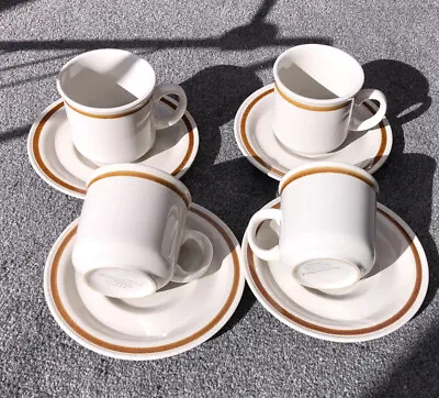 Buy Vintage Mountain Wood Collection Set 4 Cups & Saucers Stoneware Japan • 2.50£