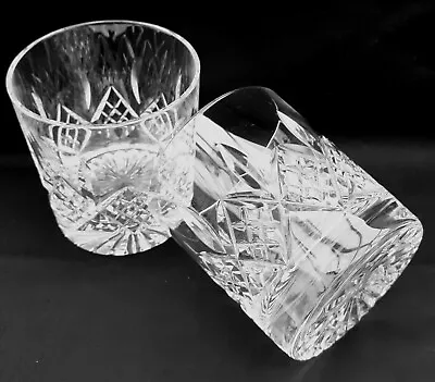 Buy Pair Vintage Stuart Crystal Large Whisky  Tumblers In Excellent Unused Condition • 29.99£