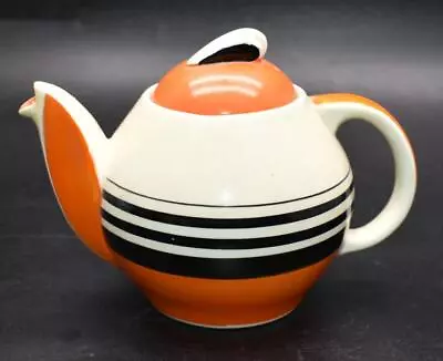 Buy Iconic Susie Cooper Art Deco Orange Tango Kestrel Shaped Teapot • 125£
