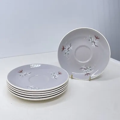 Buy 6x Royal Doulton Frost Pine Saucer Plates - Elegant Patterned Dinnerware :H1 • 15.99£