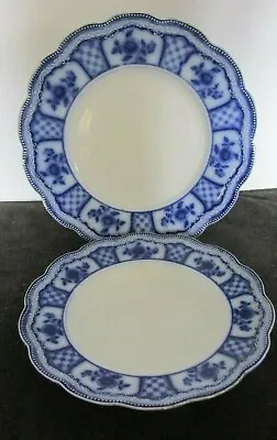 Buy 2 Pcs  Antique Grindley England Melbourne Pat Flow Blue Rimmed Soup Bowl & Plate • 62.34£