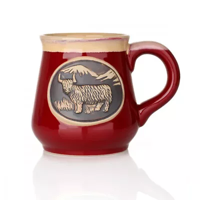 Buy Highland Cow Stoneware Mug - Scottish Beef Ceramic Mug - Red • 19.02£