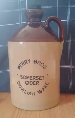 Buy Vintage Stoneware Perry Bros Cider  / Somerset Jug/ Flagon/ Empty • 18£