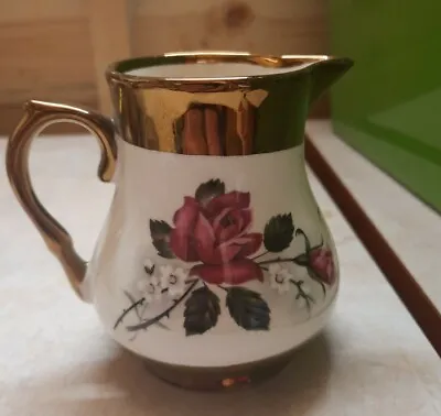 Buy Small Wade Jug Gold Copper Lustre With Floral Rose Design • 2.99£
