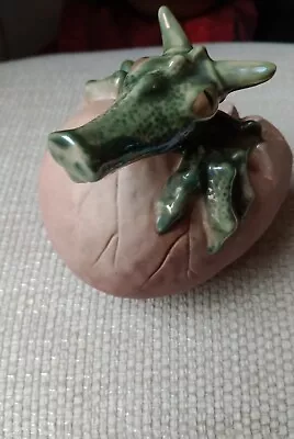 Buy The Potting Shed Studio Art Pottery Lustre Glazed Dragon Hatching From Egg • 15£