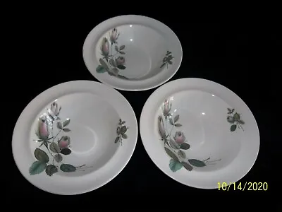 Buy Johnson Brothers Snow White Rosebud Cereal Bowls X 3 • 6£