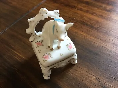 Buy Vintage Antique China Pig On A Chair Ornament Tiny Very Cute • 10£