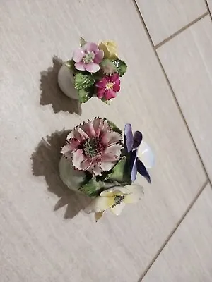 Buy Lot Of 2 Adderley Floral & Crown Royal Bone China Mini Flower Porcelain Bouquet  • 37.92£