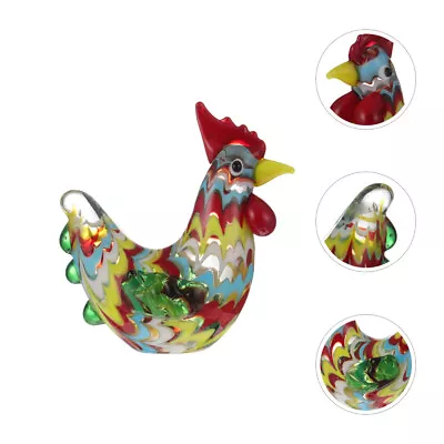 Buy  Hand Blown Rooster Chicken Figurine Ornament Glass Decoration Statue • 9.03£