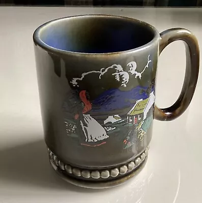 Buy Wade Irish Porcelain Girl And Home Farm Mug Made In Ireland, Vintage • 10£