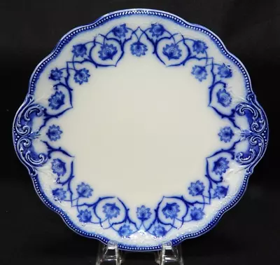 Buy Antique W.H. Grindley Flow Blue  Haddon  Luncheon Plate W/ Handles 9  Diameter • 28.77£