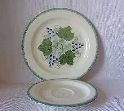 Buy POOLE VINEYARD 230mm PLATE + SAUCER  GOOD CONDITION  • 12.99£