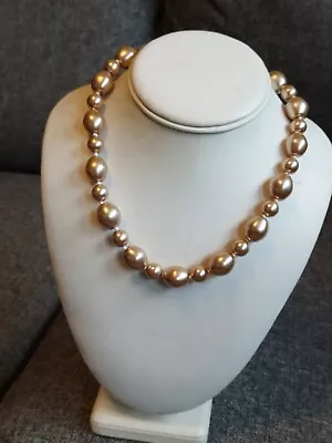 Buy M&S Designer Style Gold Glass Bead  Necklace • 4.95£