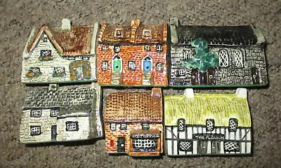 Buy Tey Pottery Britain In Miniature 6 X Ornaments Village Scene PUBS  POST OFFICE • 20£