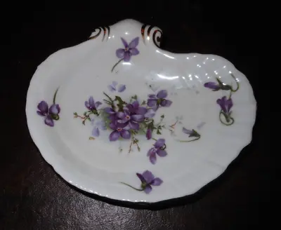 Buy Hammersley Victorian Violets England Bone China Small Shell Plate Embossed • 15.53£