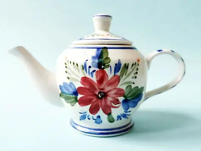 Buy Vintage Italian ?  B Marked Hand Painted Floral Decor China Mini Teapot Ornament • 12£