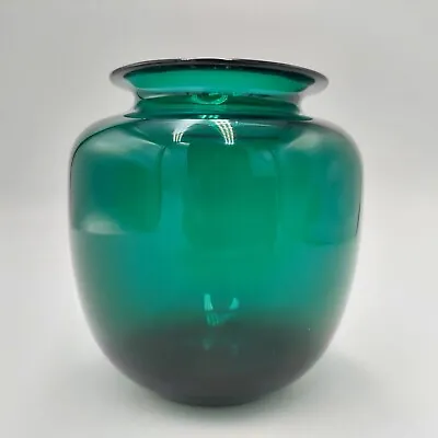 Buy Antique Moser Bohemian Glass Dark Green Czech Vase • 143.73£