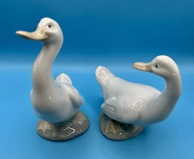 Buy Pair Of NAO Lladro Geese / Ducks Figurines • 10£