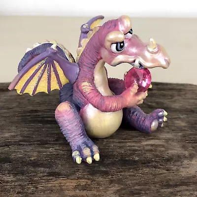 Buy Vintage MOOD DRAGONS - HUFFY Lilac / Pink Dragon - Franklin Mint Ltd Ed Figurine • 8£