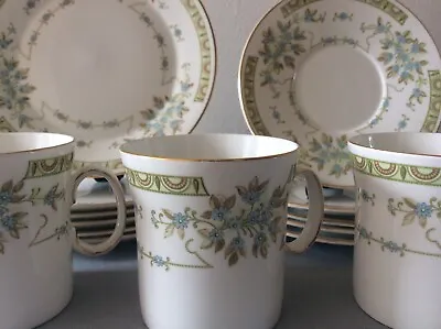 Buy Vintage Royal Stafford Bone China Tea Set Cups Saucers Plate - Helene - 1970s • 16£