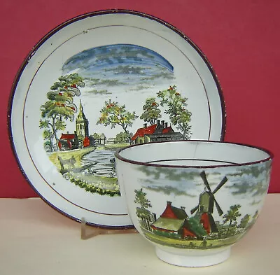 Buy Sewell & Donkin Pearlware Teabowl & Saucer C1840 • 35£