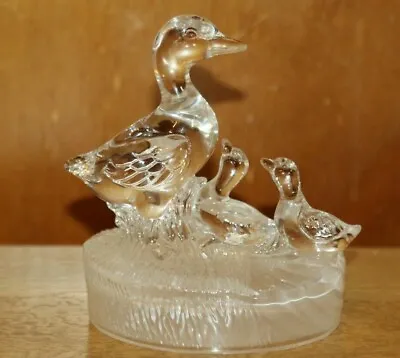 Buy Royal Crystal Rock RCR Glass Ornament Duck And Ducklings Family Paperweight • 13.99£