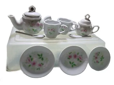 Buy Delton Product Corp Fine Collectables Children's Tea Set 9 Pc Pink Flowers • 4.82£