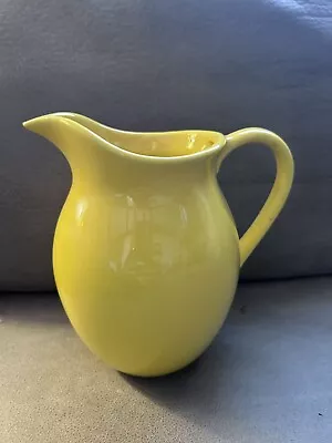Buy Vintage Teleflora Art Pottery Vase/Pitcher  Yellow Farmhouse 7” • 33.57£