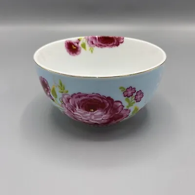 Buy Pip Studio - Pip Home - Bowl Soup Cereal Fine Porcelain Blue/Pink Floral Peony • 9.99£