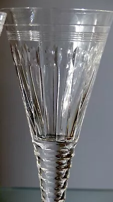 Buy Vintage Stuart Crystal Art Deco Oleta Champagne / Wine Glasses LARGE RARE SIZE  • 80£