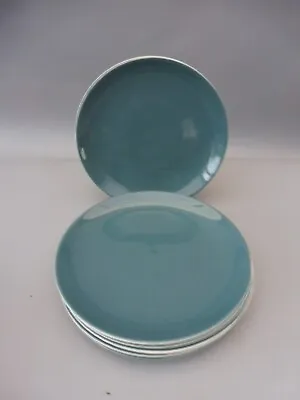 Buy Poole Pottery  Cameo Blue  Twin Tone Six  8 Inch Luncheon Salad  Plates • 24£