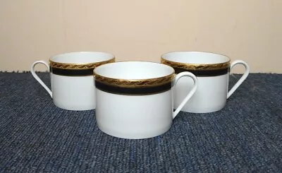 Buy Set Of 3 Tiffany & Co By Limoges France China Coffee Cups Black & Gold Design • 18.99£