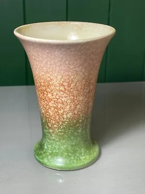 Buy Vintage Art Deco Sylvac Pottery Ceramic Green, Peach & Pink Mottled Vase (679) • 12.99£