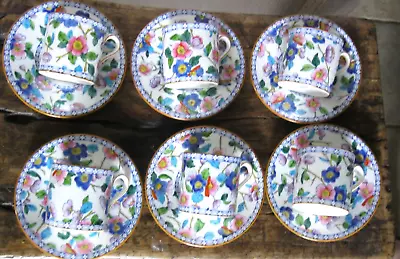 Buy Antique Wedgwood Coffee Set For 6 . Rare Exquisite Floral Enamelled • 95£