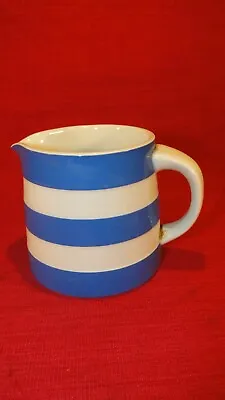 Buy Vintage TG AND Green Cornishware Small Blue And White Striped Milk Jug • 29.99£