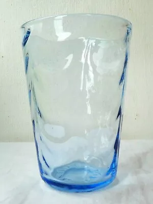 Buy Whitefriars Sapphire Blue Marriott Powell Wave Ribbed Vase Pattern No: 8473 • 18£