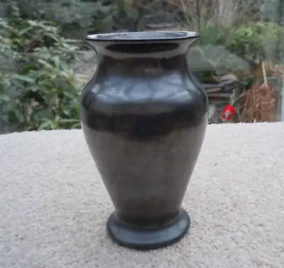 Buy Vintage Dicker Vase Pot Pottery Pewter Fashioned Terracotta 13cm Tall • 9.50£