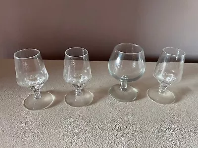 Buy Vintage Set Of Four Cut Glass Sherry Glasses 3 Matching One Odd All Good Co • 5£
