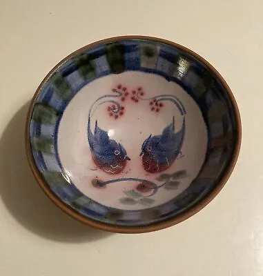 Buy Studio Pottery Bowl Beautiful Bird Decoration Bloomsbury Look Stamped 14 • 17£