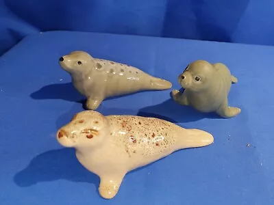 Buy Two Seals And 1 Sea Lion, Pottery, Seals Look Like Fosters, But Are Unsigned • 12£