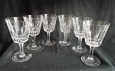 Buy Six Weighted, Clear Cut Crystal 6.1/2  Hock/wine Glasses • 14.95£
