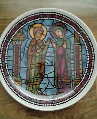 Buy Lord Nelson Pottery Stained Glass Visitation Panel Plate 26cms RARE • 3.99£