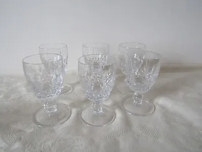 Buy Vintage Retro Lead Crystal Cut Glass Set Of 6 Wine Glasses 12cm Tall • 19.99£