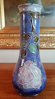 Buy 1920s Doulton Ware Lambeth New Style Art Deco Floral Vase With Rim Firing Fault • 22.50£