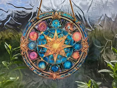 Buy Cosmic Symbols Pre-assembled Acrylic Suncatcher Wall Hanging Home Decor Gifts • 7.79£